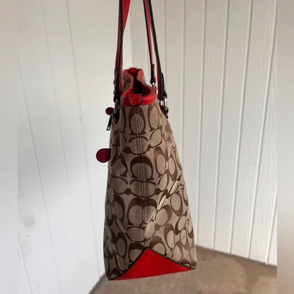 Coach City Tote Bag - Red - Picture 4 of 6